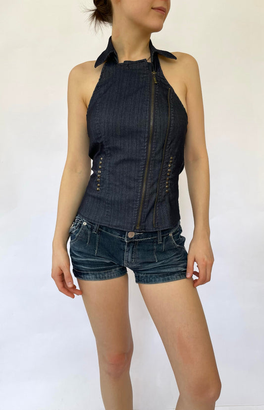 Y2K denim top by LIMITÉ