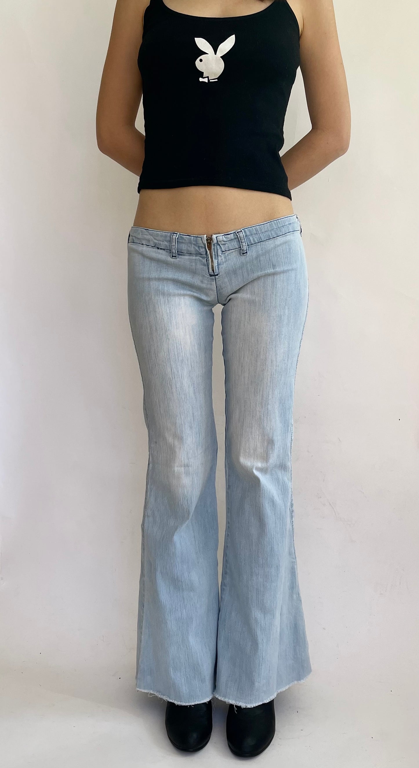 Y2K low rise flaired jeans by OPCAO