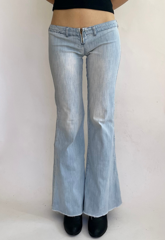 Y2K low rise flaired jeans by OPCAO