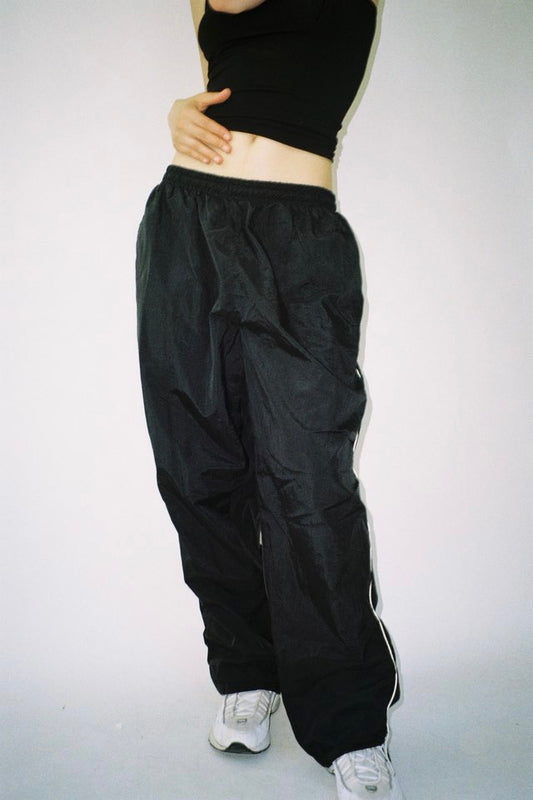 vintage track pants with white stripe