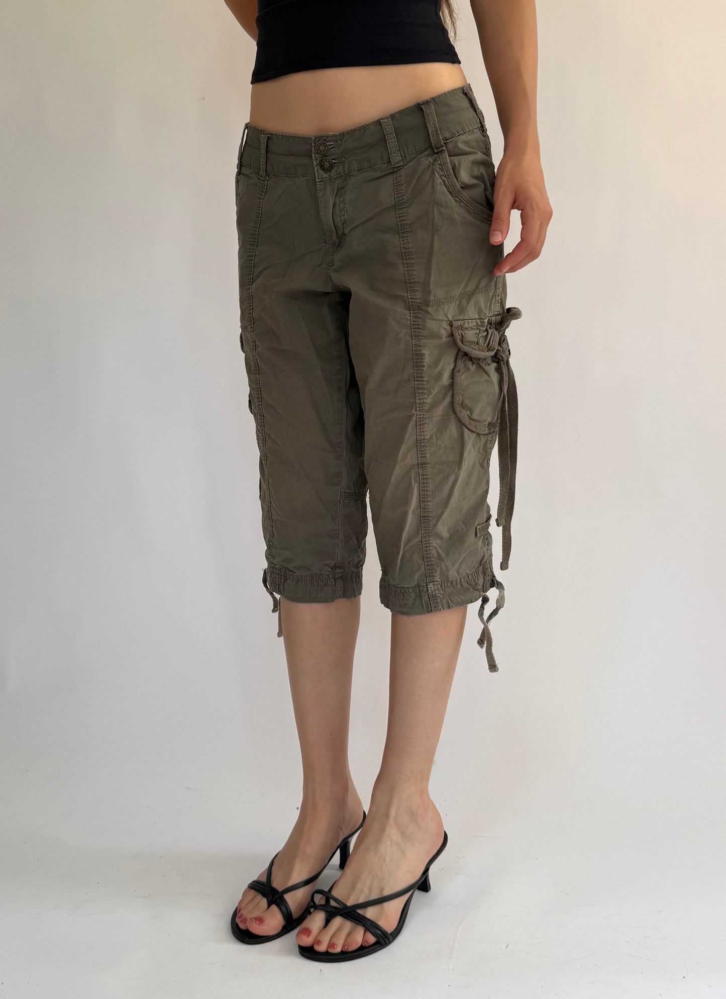 Y2K low rise baggy cargos shorts