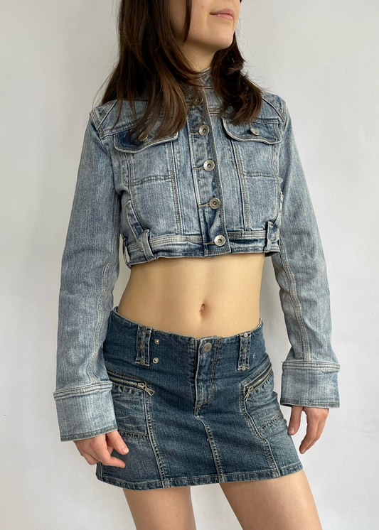 Early 2000s cropped denim jacket by FIXX