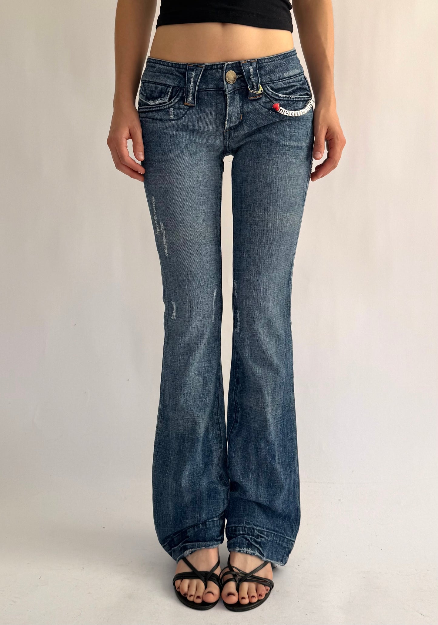 Y2K DEADSTOCK from the 2000s low rise flare jeans by DOLLHOUSE