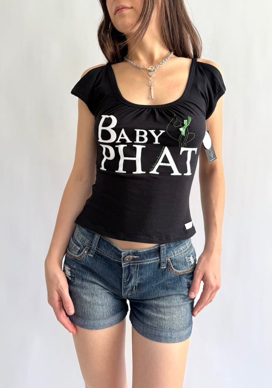 Y2K deadstock BABYPHAT top with open sleeve detailing
