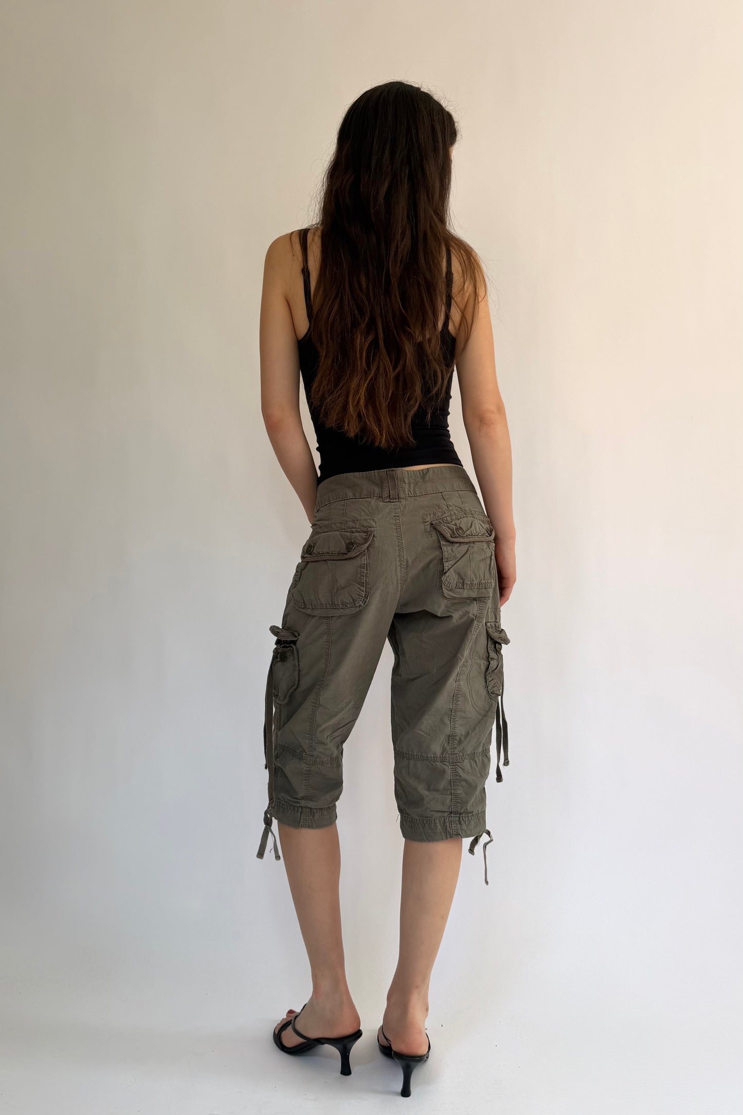Y2K low rise baggy cargos shorts