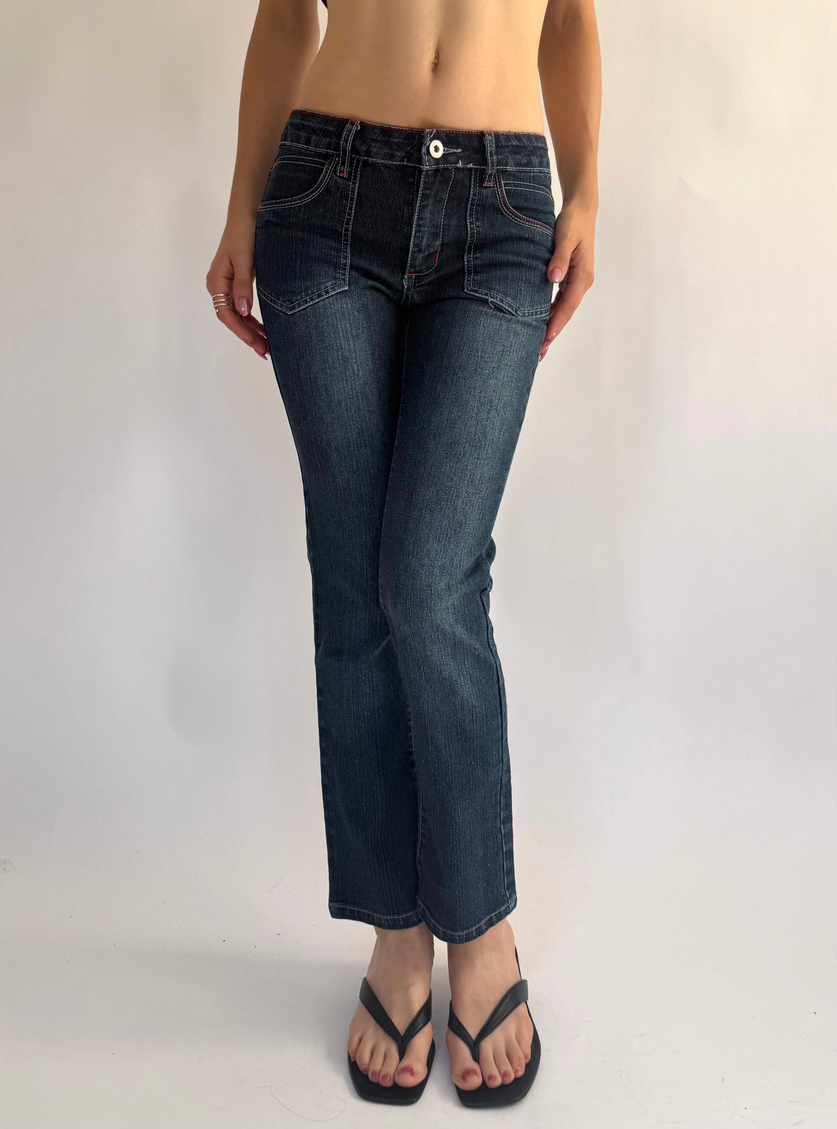 Y2K mid rise straight leg jeans