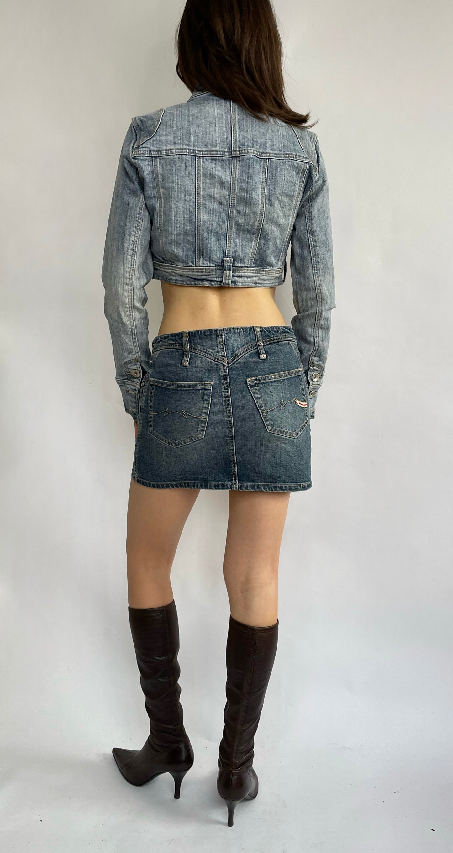 Early 2000s cropped denim jacket by FIXX