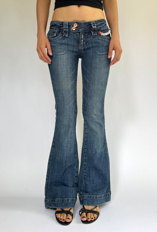 Y2K DEADSTOCK from the 2000s brand new low rise flare jeans by DOLLHOUSE