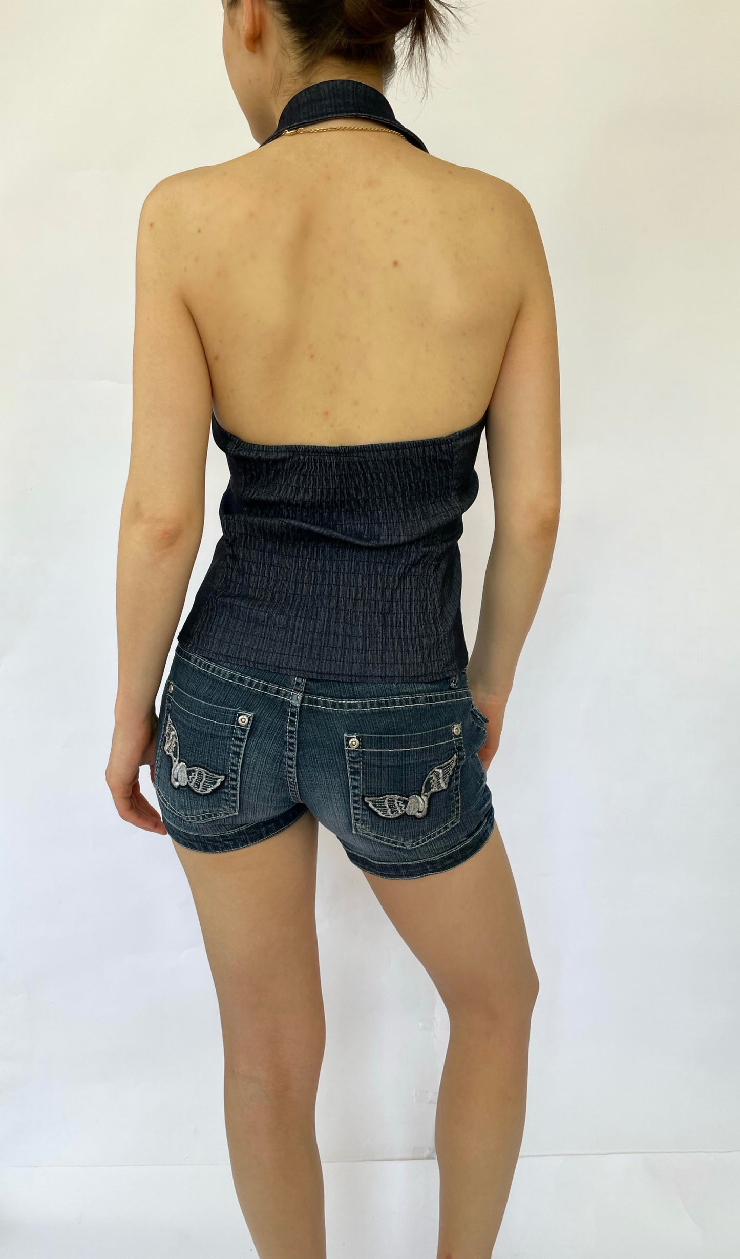 Y2K denim top by LIMITÉ