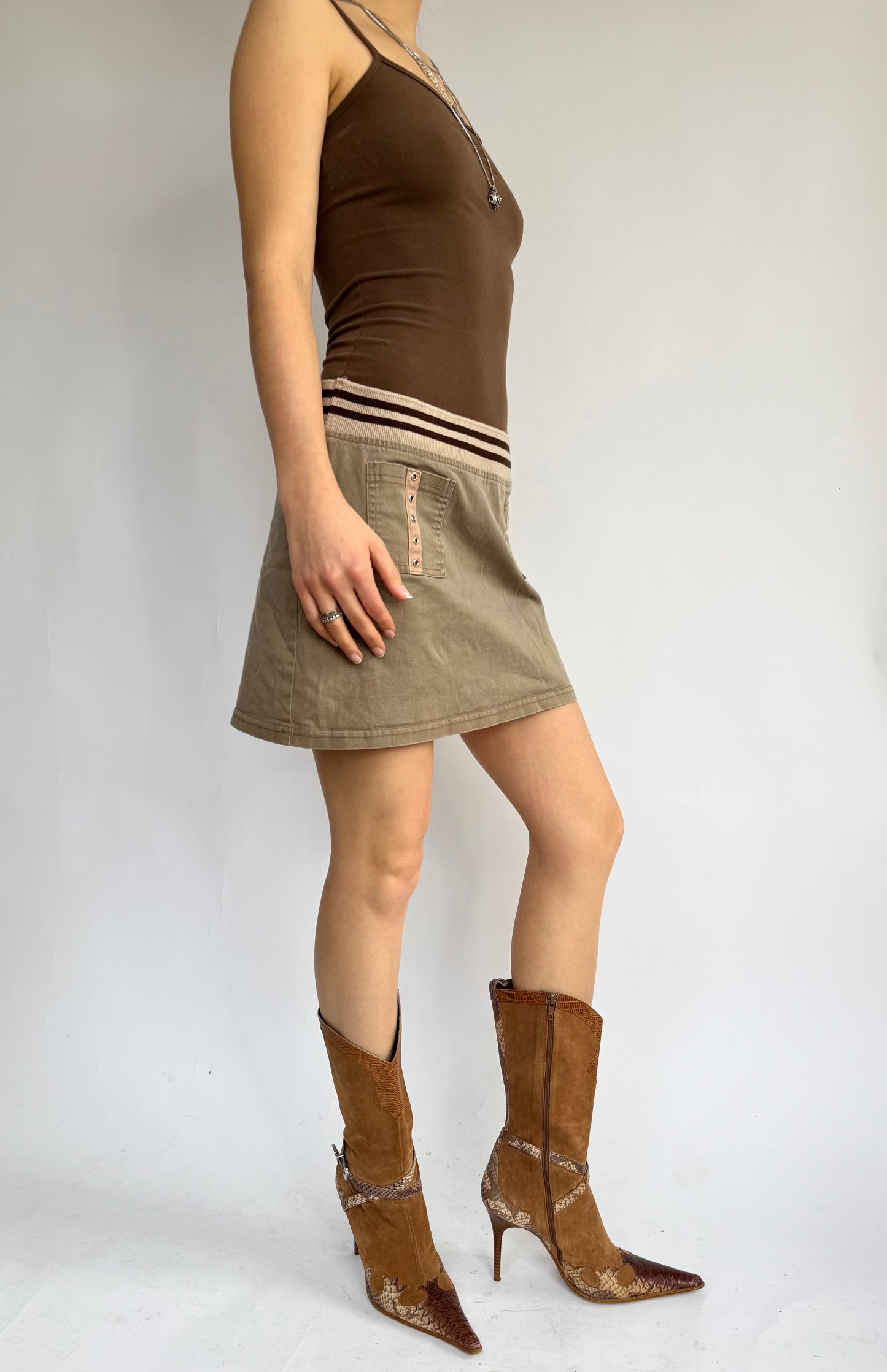 Y2K cargo type mini skirt