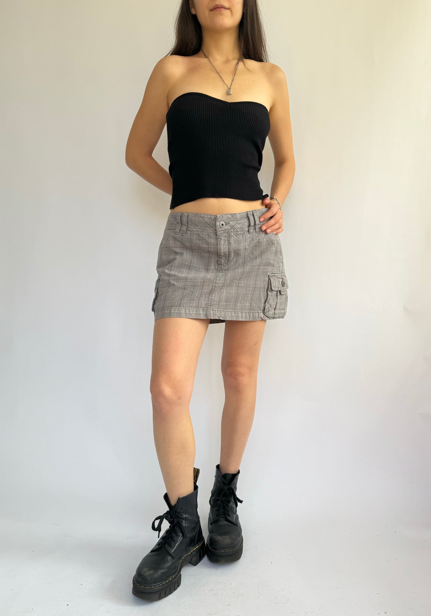 Y2k mini skater girl cago skirt