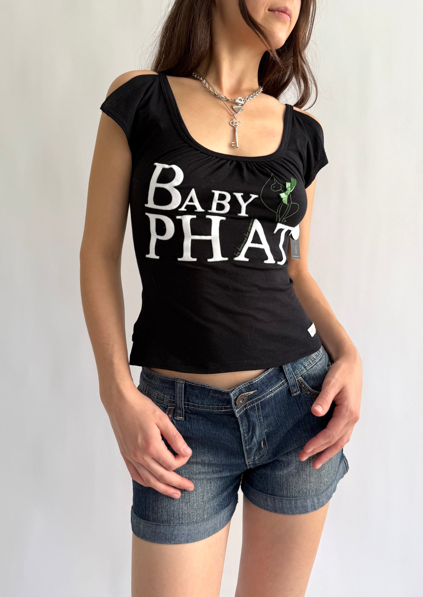 Y2K deadstock BABYPHAT top with open sleeve detailing