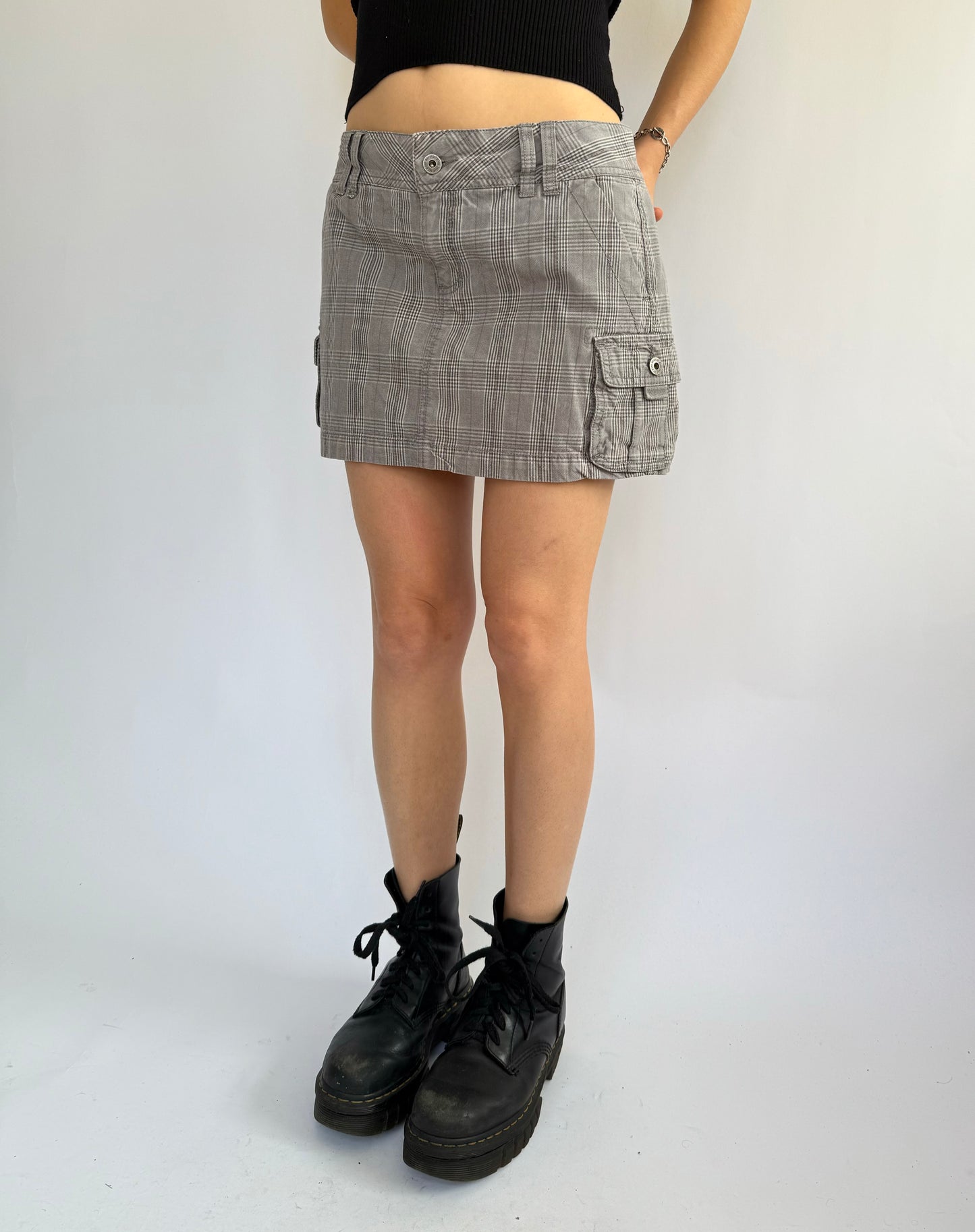 Y2k mini skater girl cago skirt