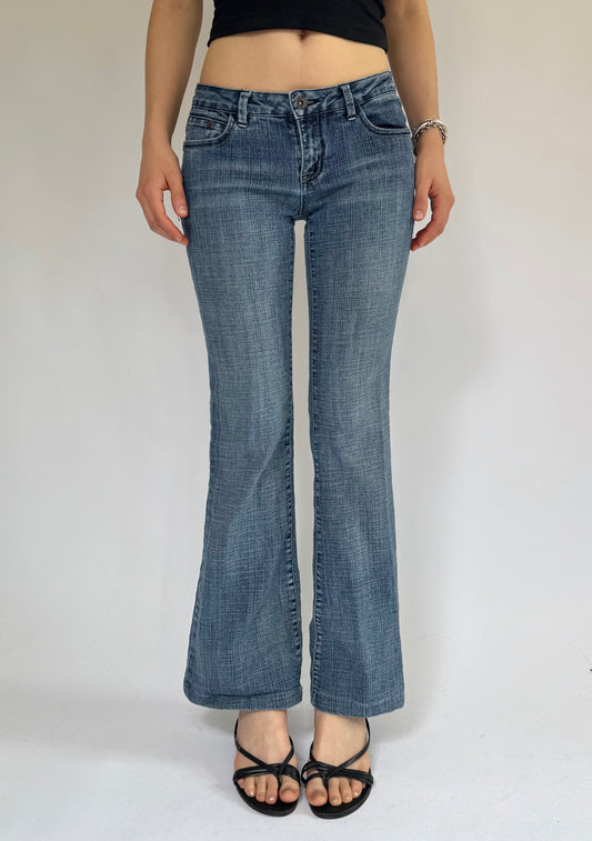 Y2K mid rise flared leg jeans