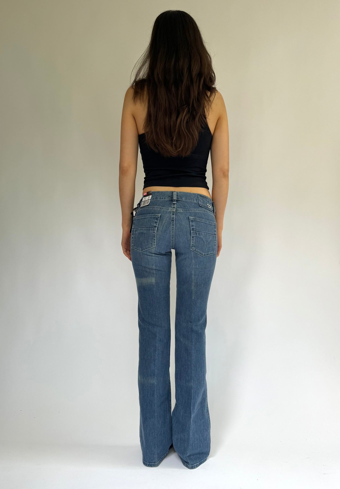 Y2K DEADSTOCK by DIESEL with tags low rise flared jeans