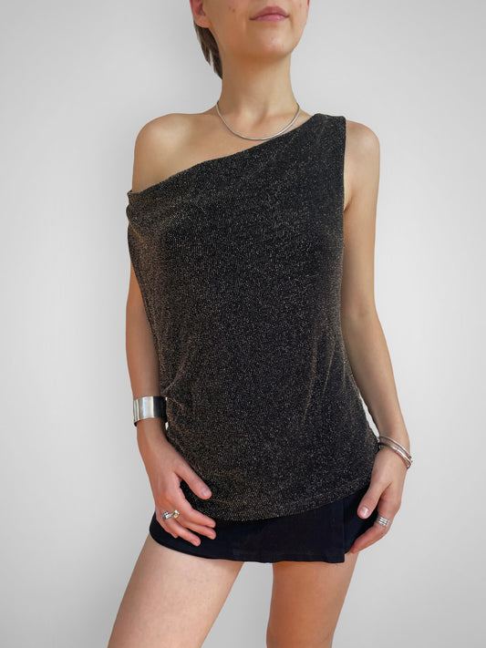 Vintage shimmery versatile night out top