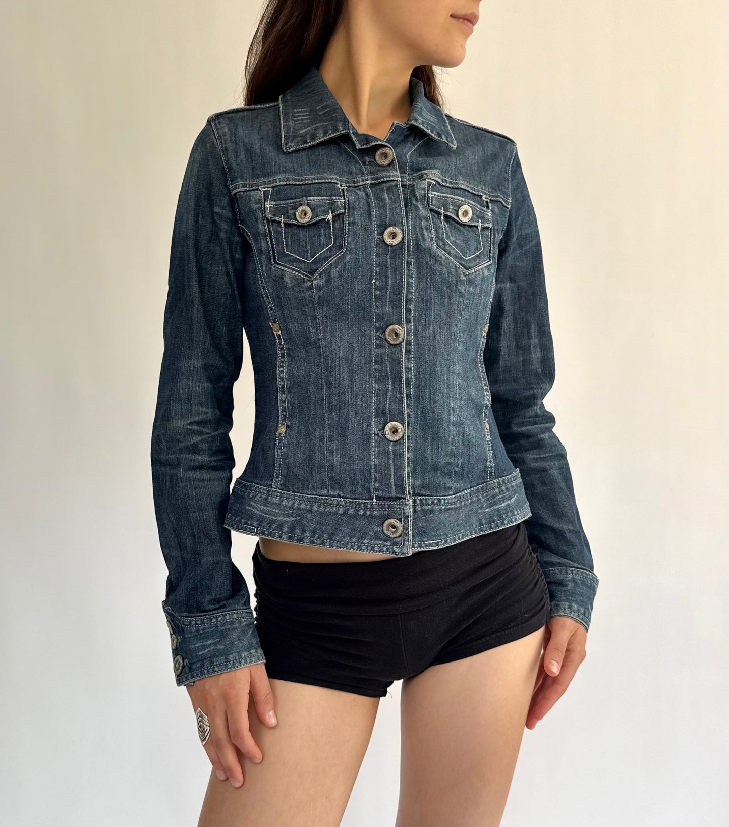 Y2K/2000s fitted jacket by Rezults denim