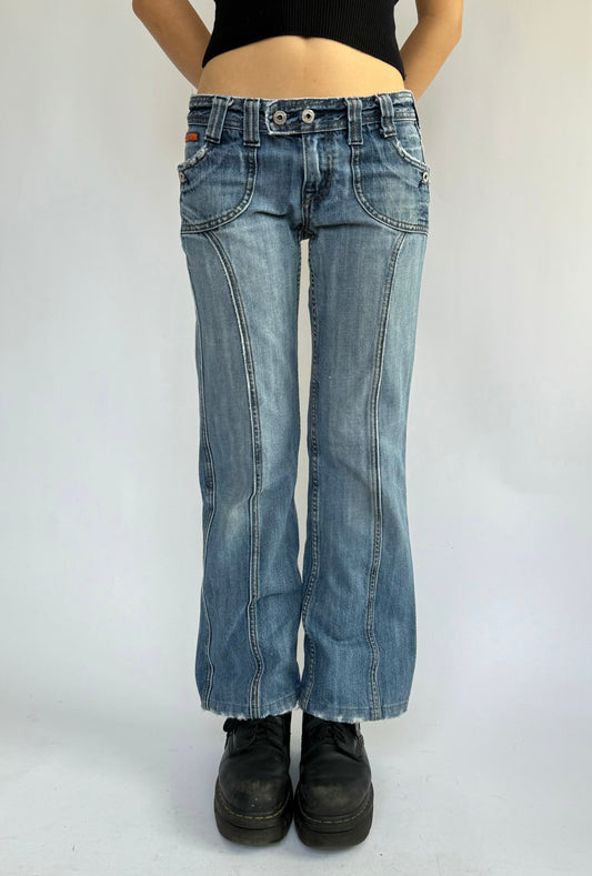 Y2K low rise jeans by pudding pants
