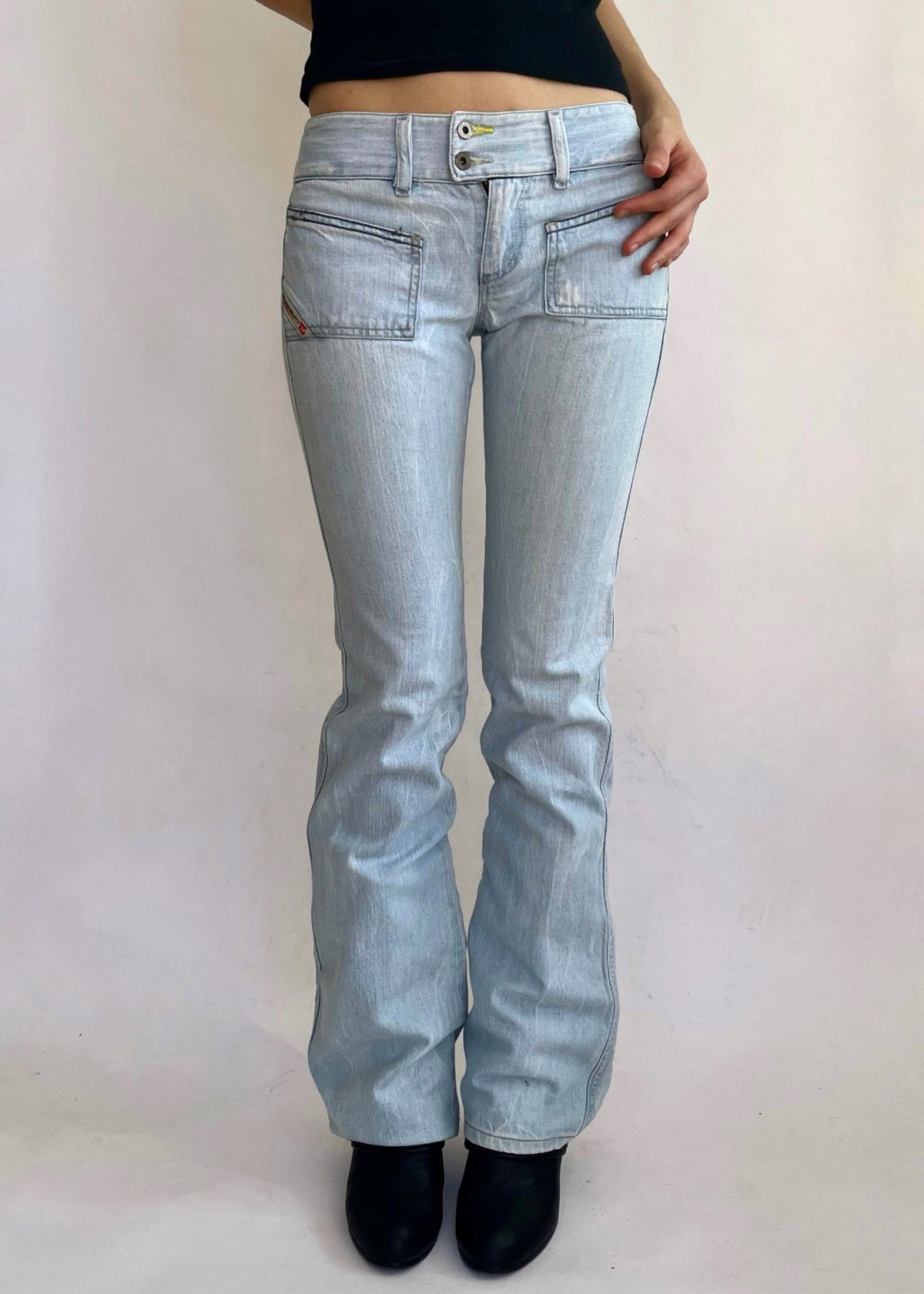 Y2K low rise jeans by DIESEL in light blue