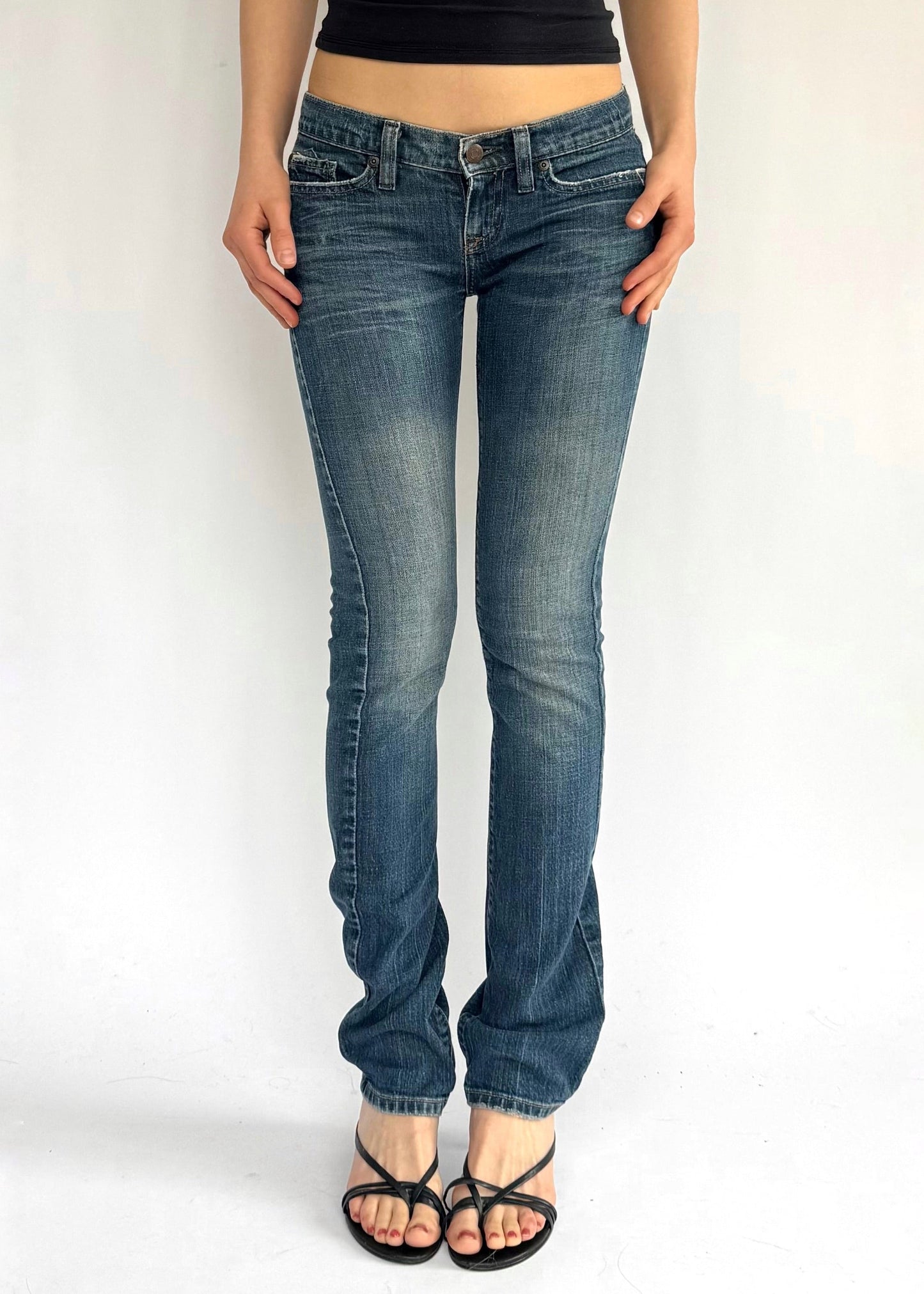 2000s/2010s extra low rise skinny jeans by Abrecombie and Fitch