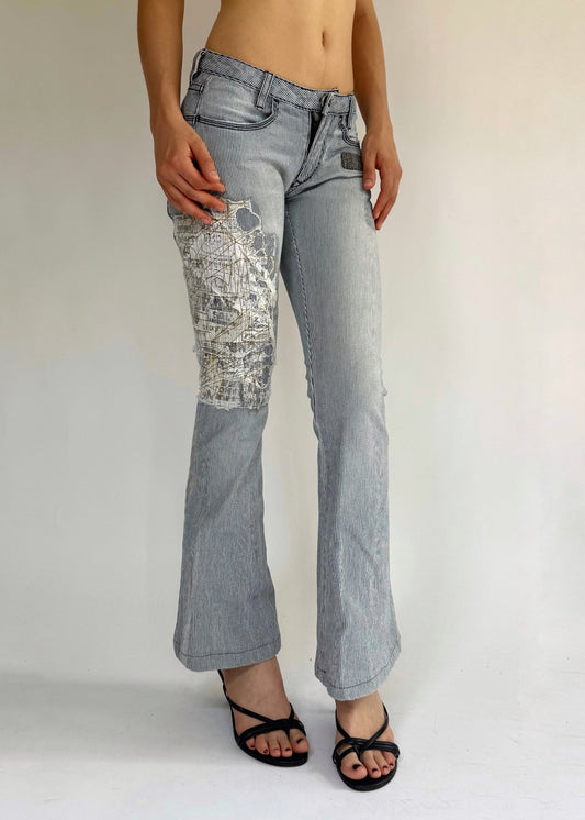 Y2K rare low rise flared jeans by brand BEBE