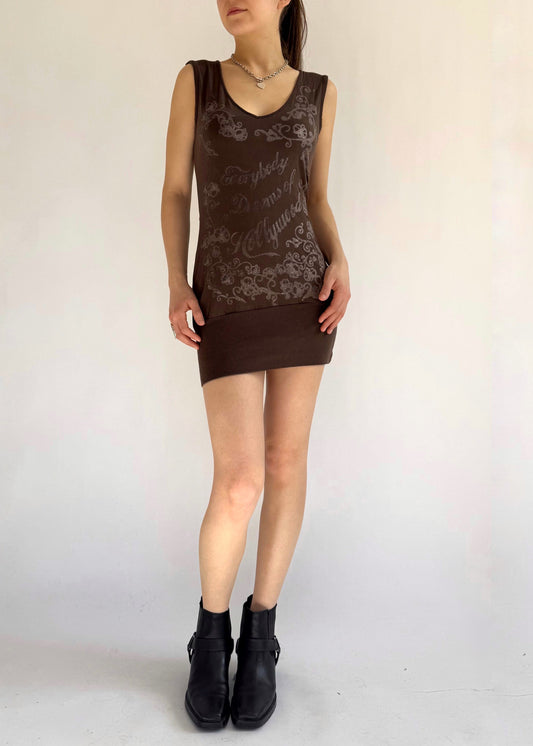 Y2K/2000s mini open back dress