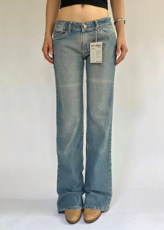 Y2K DEADSTOCK with tags low rise flared jeans