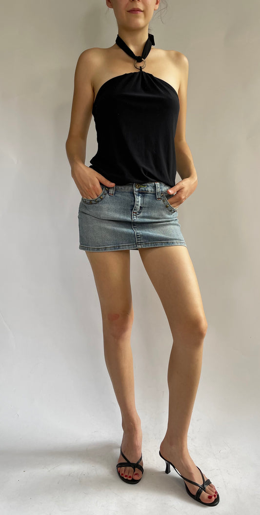 Y2k mini denim skirt by bubblegum