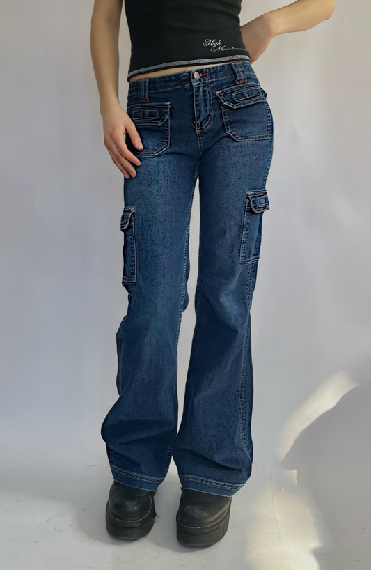 early 2000's low rise flaired pants by the brand SEXSO