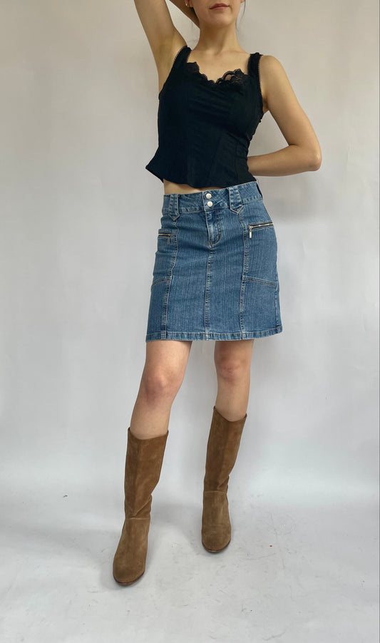 Vintage denim skirt